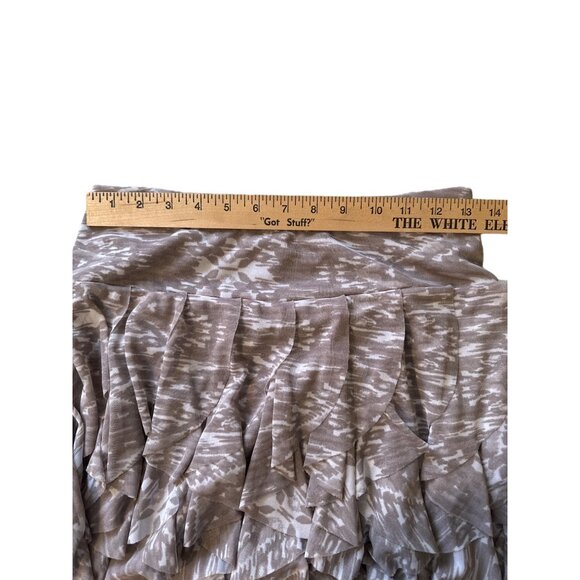 💖INC International Concepts Women's Ruffled Skirt Size S Gray & White - Picture 4 of 5